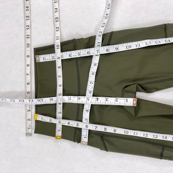 Aerie Offline XS Goals High Waisted Pocket Legging Olive Green Mesh Extra Small - Picture 15 of 16